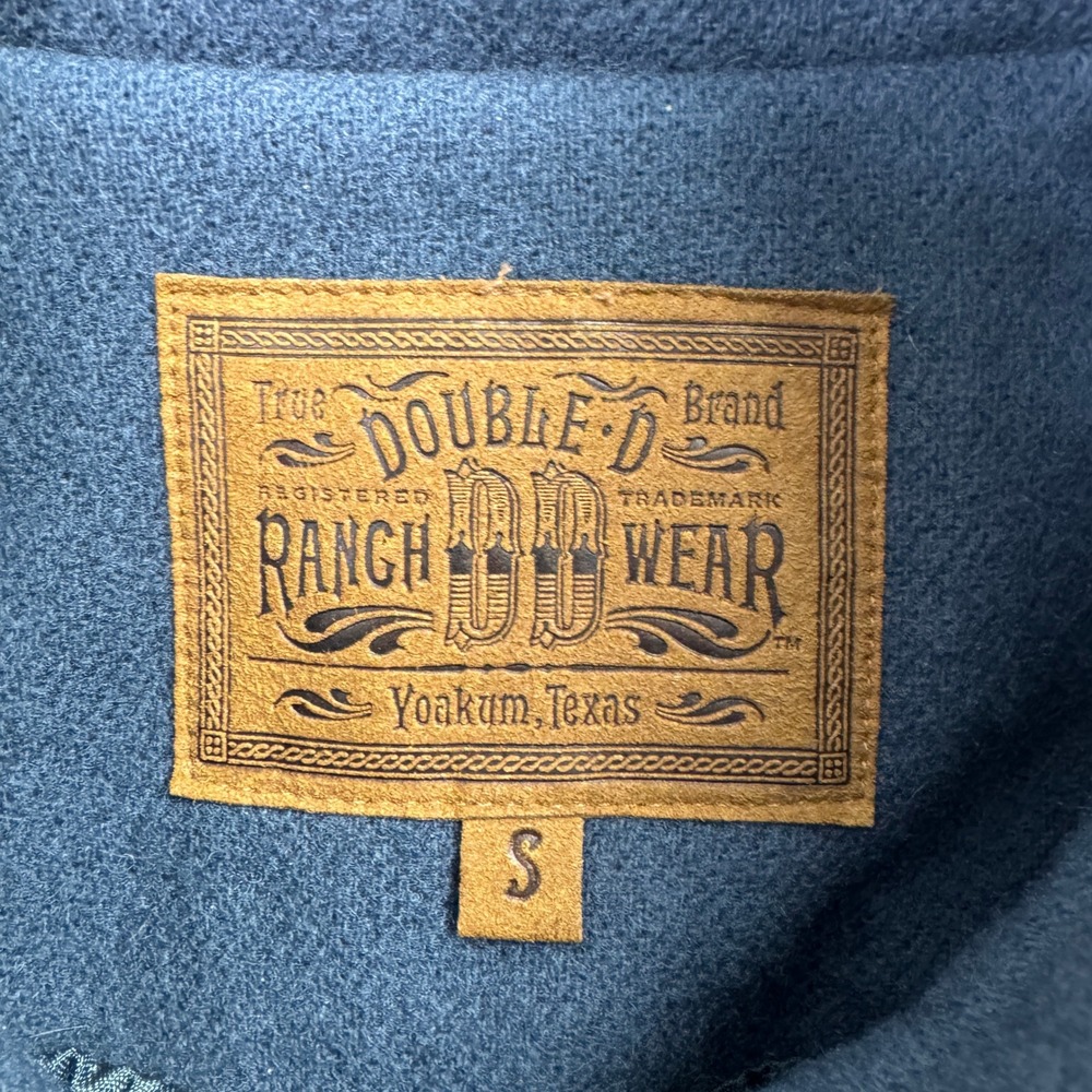 Double D Ranch Jacket Womens Small Blue Beaded Western Wool Buttoned Blazer S - Picture 5 of 12